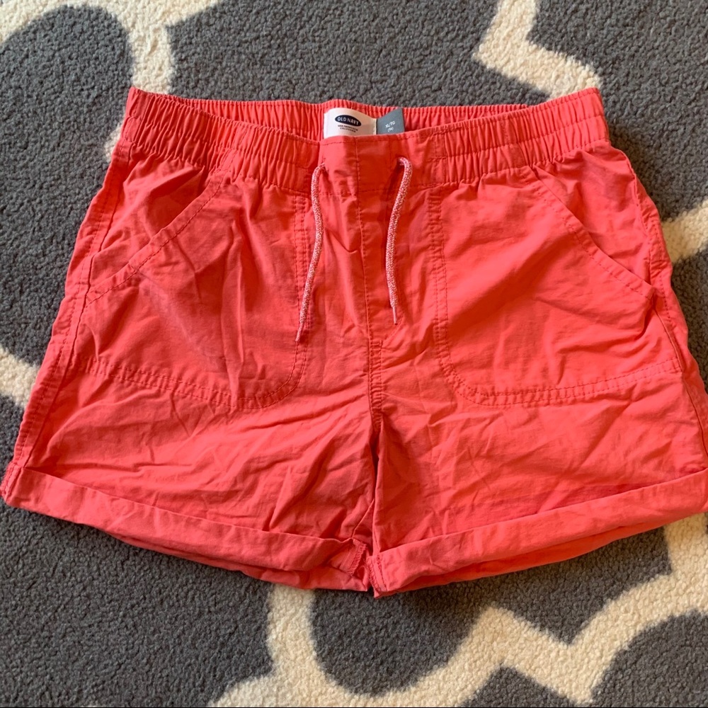 Old Navy Coral Cuffed Drawstring Shorts